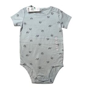 Carter's Bodysuit Baby Boys 24M Blue Tricycle Print Short Sleeve 1S160010 Snaps